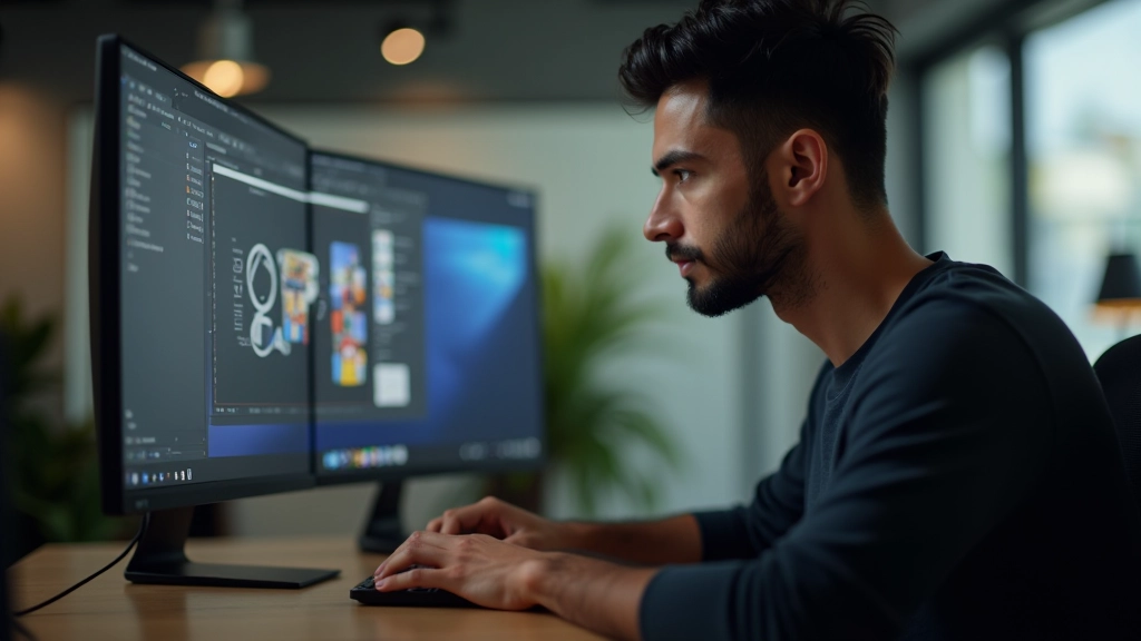 Designer de movimento em seu espaço de trabalho profissional